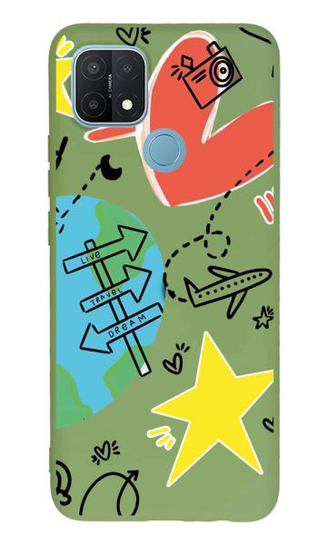 Oppo A15 Lansman Kılıf - World