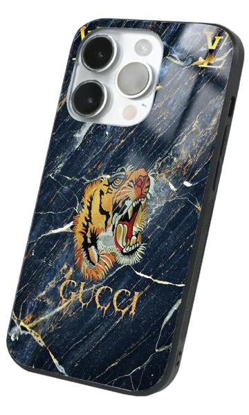 iPhone 14 Pro Max Tamperli Glossy Cam Kapak - Gucci