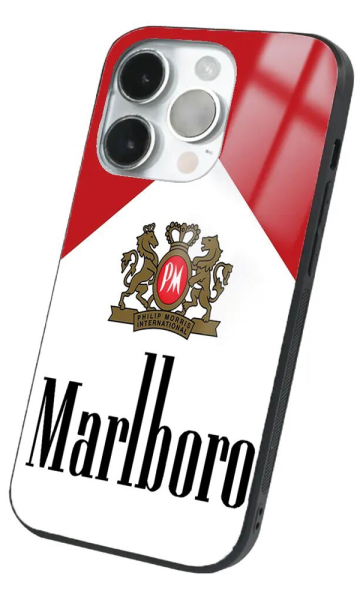 iPhone 14 Pro Max Tamperli Glossy Cam Kapak - Marlboro
