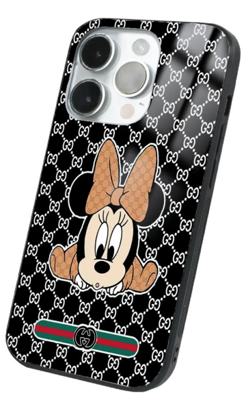 iPhone 14 Pro Max Tamperli Glossy Cam Kapak - Mickey 4