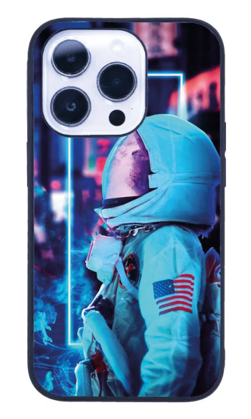 iPhone 14 Pro Max Tamperli Glossy Cam Kapak - Neon Astro