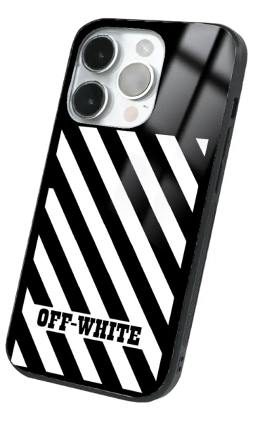 iPhone 14 Pro Max Tamperli Glossy Cam Kapak - Off White