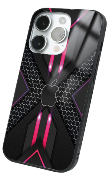 iPhone 14 Pro Max Tamperli Glossy Cam Kapak - Pink Light