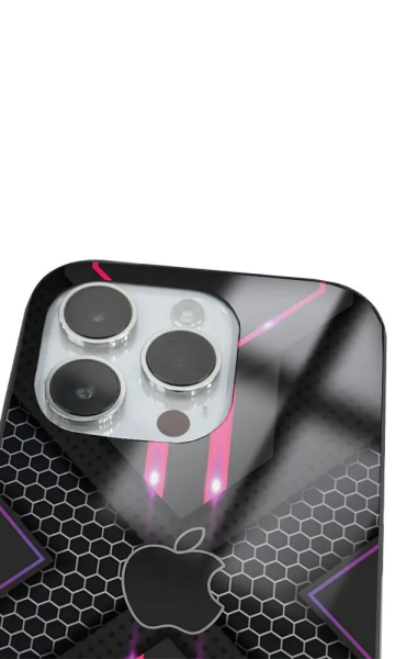 iPhone 14 Pro Max Tamperli Glossy Cam Kapak - Pink Light