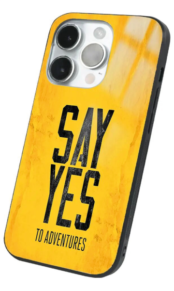 iPhone 14 Pro Max Tamperli Glossy Cam Kapak - Say Yes