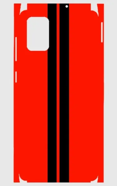 Samsung A71 Telefon Kaplama - Siyah Çift Şerit