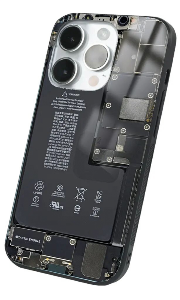 iPhone 14 Pro Max Tamperli Glossy Cam Kapak - Taptic Engine