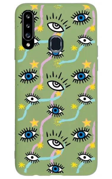 Samsung A20s Lansman Kılıf - Eyes