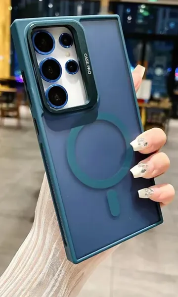 Samsung Galaxy S24 Plus Case PRQ Magsafe Şarj ve Stand Özellikli Lens Hediyeli Kılıf
