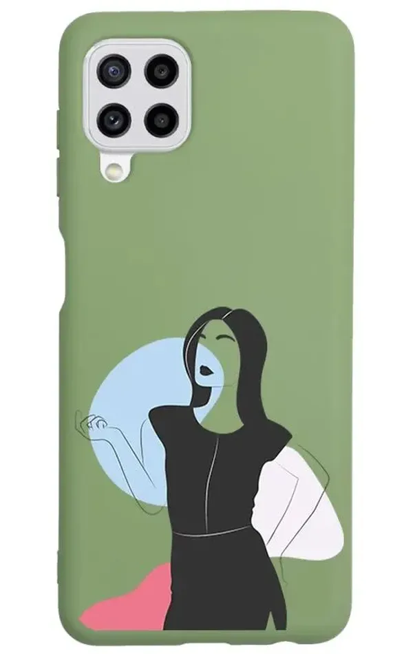 Samsung Galaxy A22 4G Lansman Kılıf - Art Woman 1