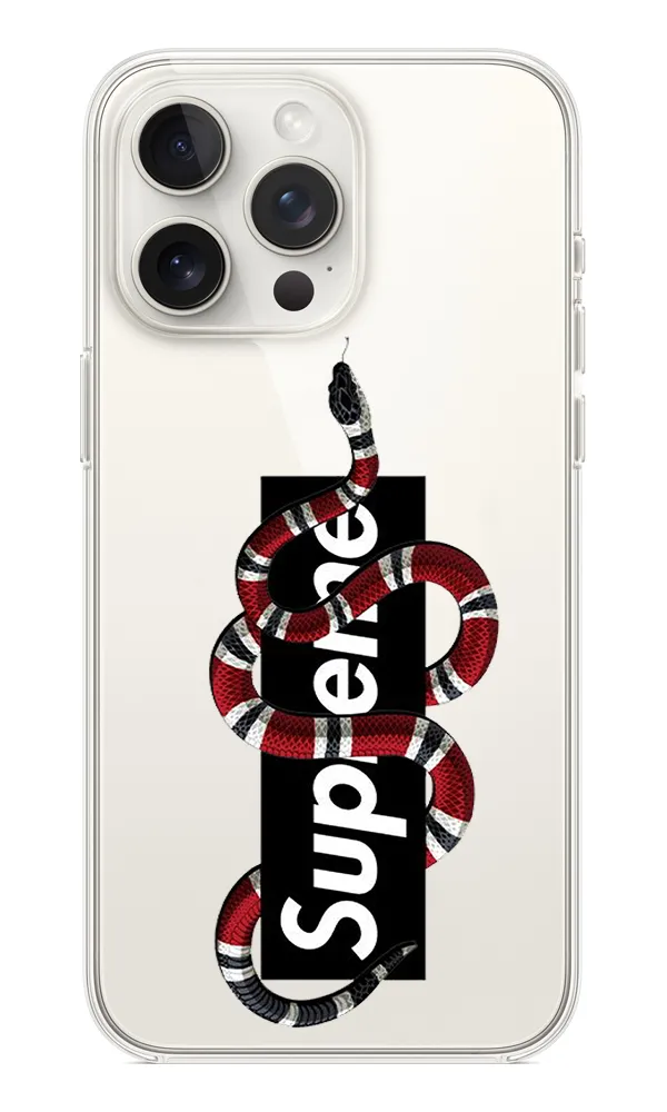 Supreme Snake 2 Şeffaf Silikon Kılıf