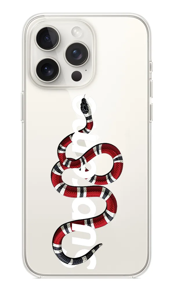 Supreme Snake Şeffaf Silikon Kılıf