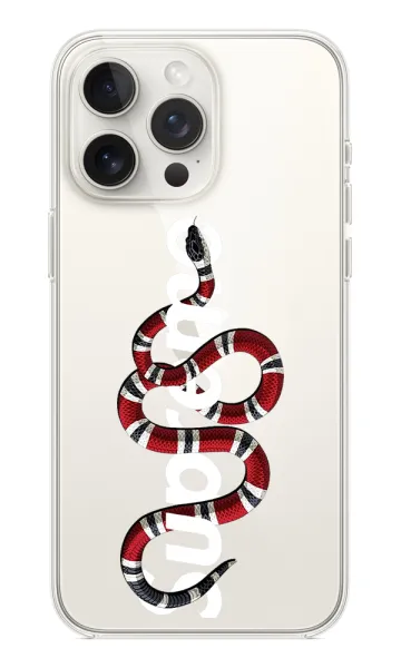 Supreme Snake Şeffaf Silikon Kılıf