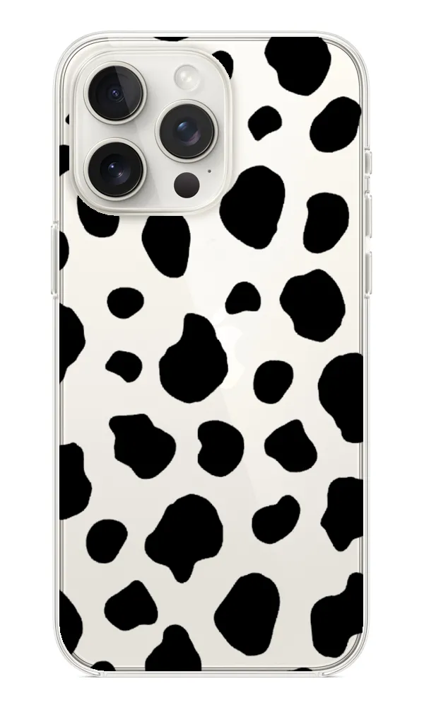Black Pattern Şeffaf Silikon Kılıf