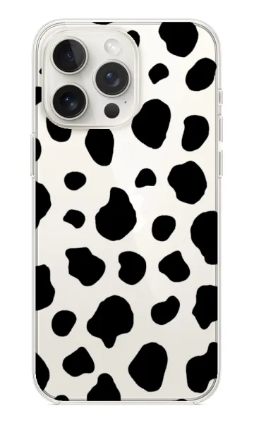 Black Pattern Şeffaf Silikon Kılıf