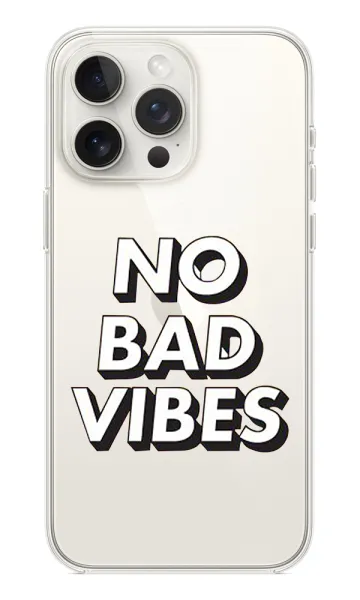 No Bad Vibes Şeffaf Silikon Kılıf