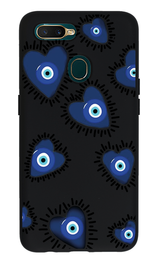Oppo AX7 Lansman Kılıf - Nazar Siyah