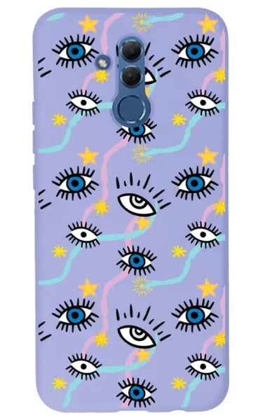 Huawei Mate 20 Lite Lansman Kılıf - Eyes Lila