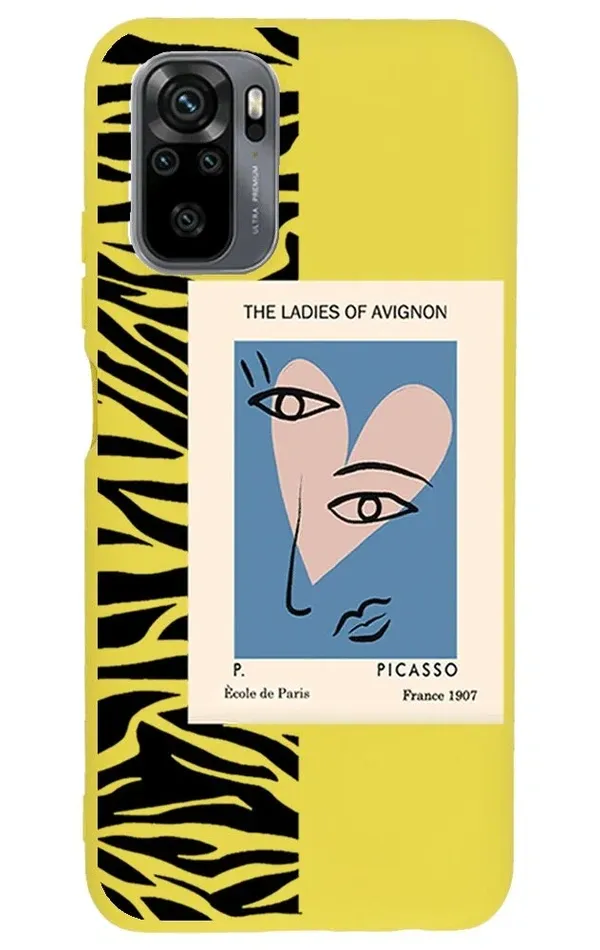 Xiaomi Redmi Note 10S Lansman Kılıf - Zebralı Sarı