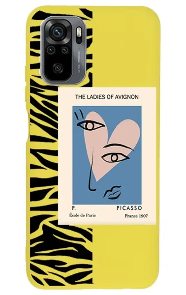 Xiaomi Redmi Note 10S Lansman Kılıf - Zebralı Sarı