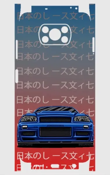 Xiaomi Poco X3 Pro Telefon Kaplama - Skyline R34 JDM 2
