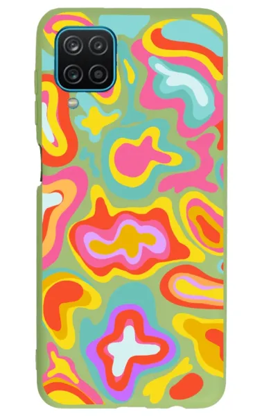 Samsung Galaxy A12 Lansman Kılıf - Colors 2 Yeşil