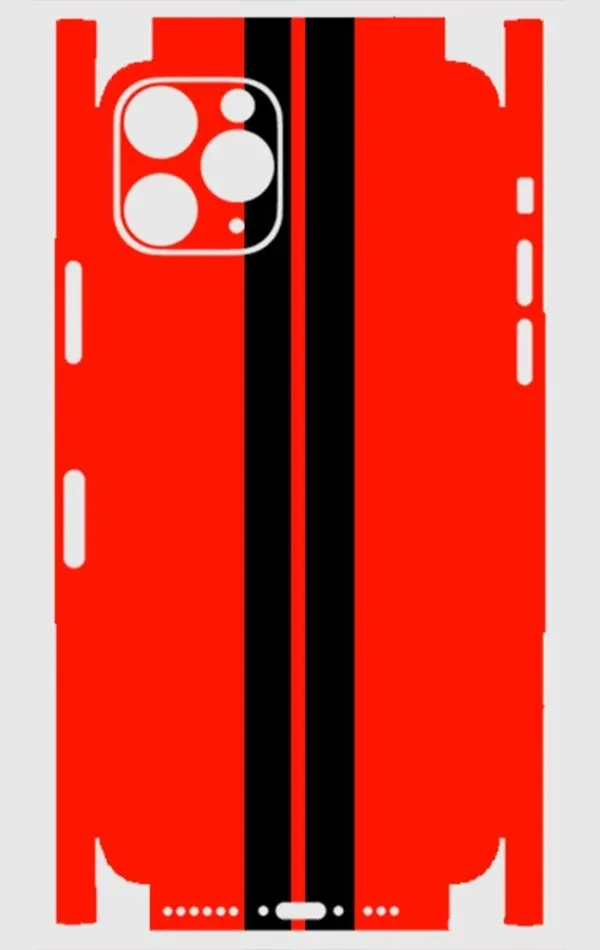 iPhone 11 Pro Telefon Kaplama - Siyah Çift Şerit