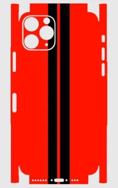 iPhone 11 Pro Telefon Kaplama - Siyah Çift Şerit
