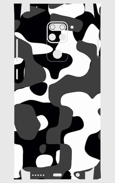 Xiaomi Redmi Note 9 Telefon Kaplama - Grey Camouflage