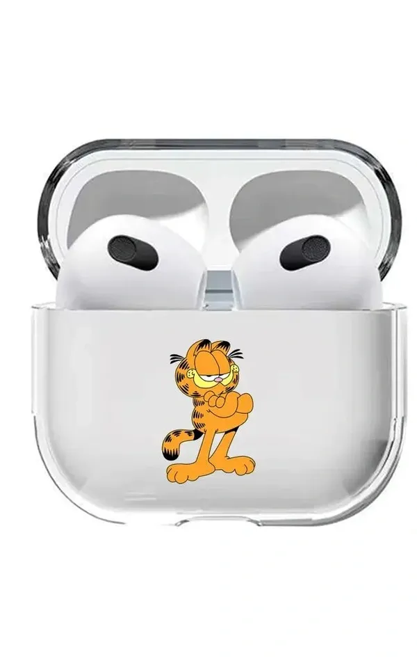 AirPods 3. Nesil Şeffaf Kılıf - Garfield