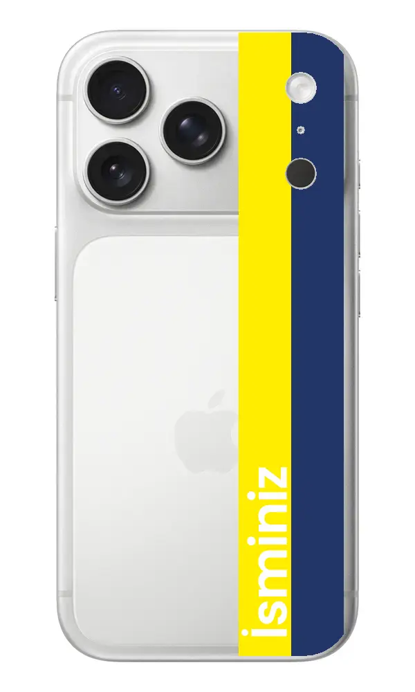 Taraftar Kılıfı Şerit Sarı Lacivert