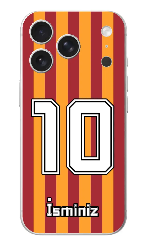 Taraftar Kılıfı Çubuklu Sarı Kırmızı