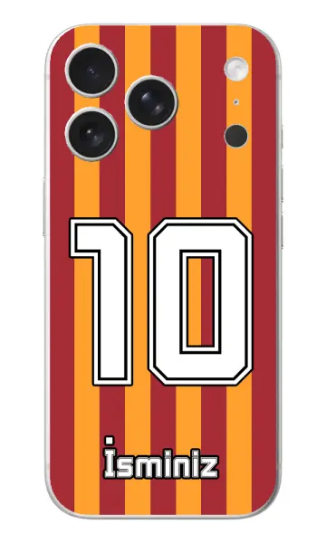 Taraftar Kılıfı Çubuklu Sarı Kırmızı