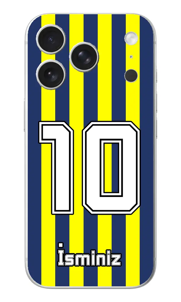 Taraftar Kılıfı Çubuklu Sarı Lacivert