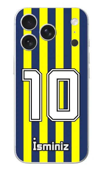 Taraftar Kılıfı Çubuklu Sarı Lacivert